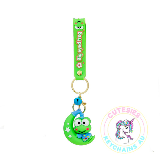 Cute Frog Keychain Keroppi - 3d Keychain, Key Chain for Women, Keychain for kids, Gifts for girl keychain, kawaii keychain, cute keychain Australia, frog lover, Kawaii Lover