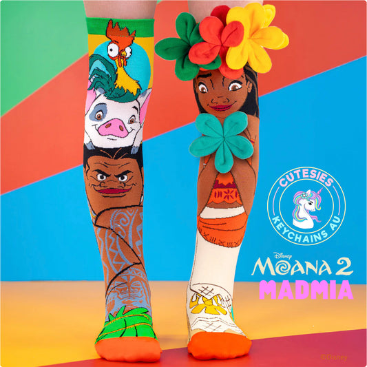 Moana Socks - Toddler and Adult - Crazy Sock day, Hei Hei socks, Maui Socks, Hawaii Theme Socks