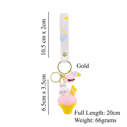 Cute Pink Easter Bunny Keychain, cute easter gift, order gift wrapping