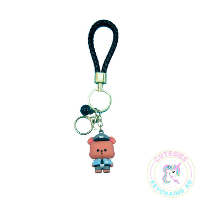 Cute Police Bear Keychain - Gift for policeman, gift for police, affordable gift for man police, keychain for police