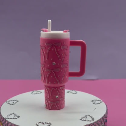 Mini tumbler Lip Balm Holder Keychain (Strawberry Shortcake) - Standard Edition