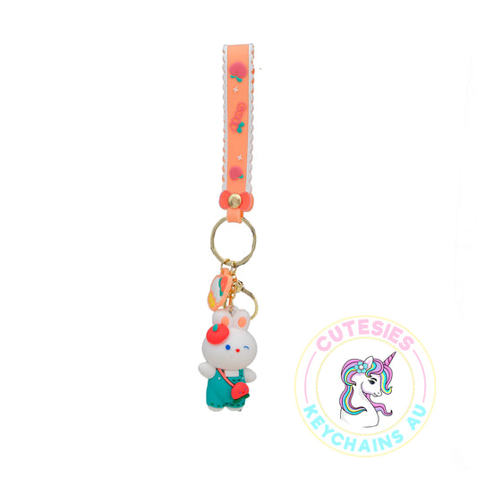 Cute Rabbit Keychain - bunny keychain, 3d Keychain, KeyChain for Women, KeyChain for kids, Gifts for girl keychain, kawaii keychain, cute keychain Australia, unique gift