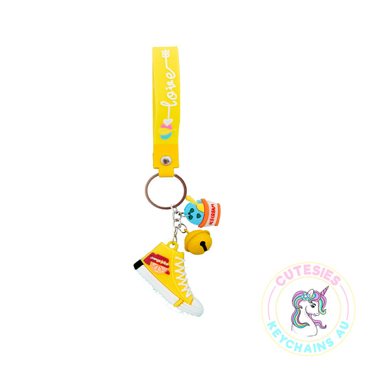 Cute Yellow Citrus Shoe keyring,  Floral Keychain, Keychain Pattern Svg, Key Chain for Women, Key Chain for Women, Key Chain for kids,  Gifts for girl keychain, kawaii keychain, cute keychain Australia