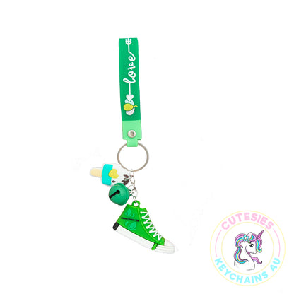 Cute Green Shoe Keychain, 3d Keyring, Key Chain for kids,  Gifts for girl keychain, kawaii keychain, cute keychain Australia